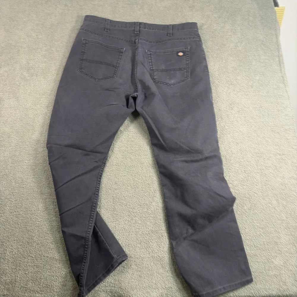 Dickies Flex Regular Fit Straight Leg Pants Mens 38x32 Black DP803SBK Canvas